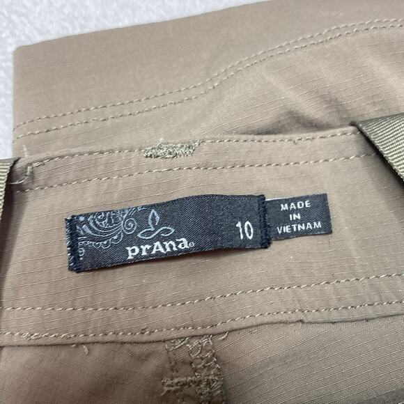 Prana Khaki walking shorts/capris size 10 - Picture 7 of 7